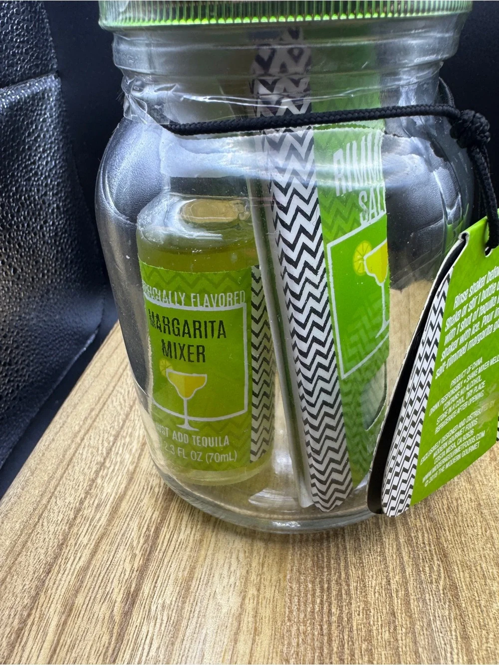 Mason Jar Shaker Set - Margarita Mixer in Lime Green
